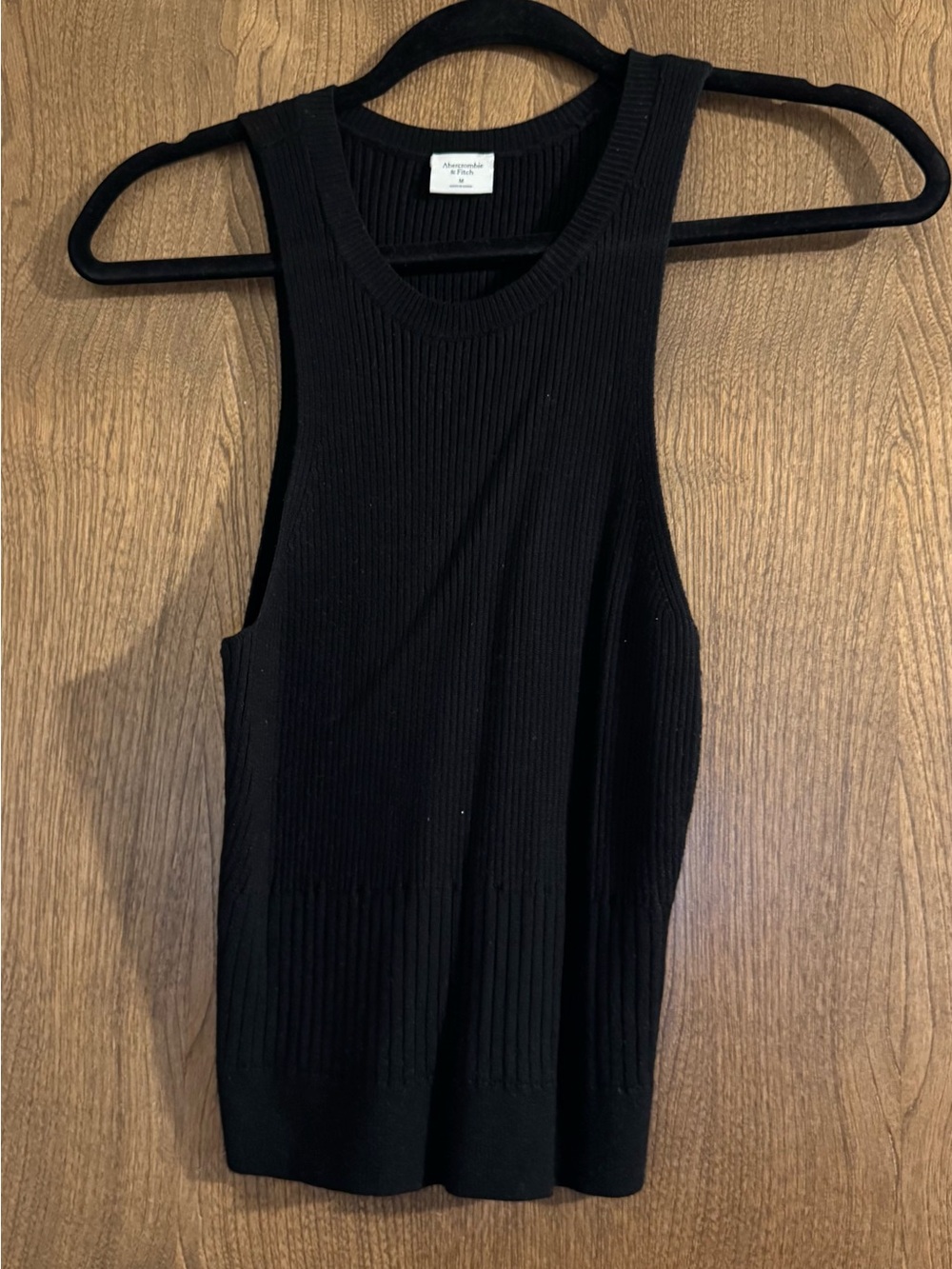 Abercrombie & Fitch Black Ribbed Sleeveless Tank